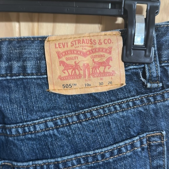 Levi’s 505 Boys 10 Husky, 30x26 Blue Jeans - Picture 4 of 5